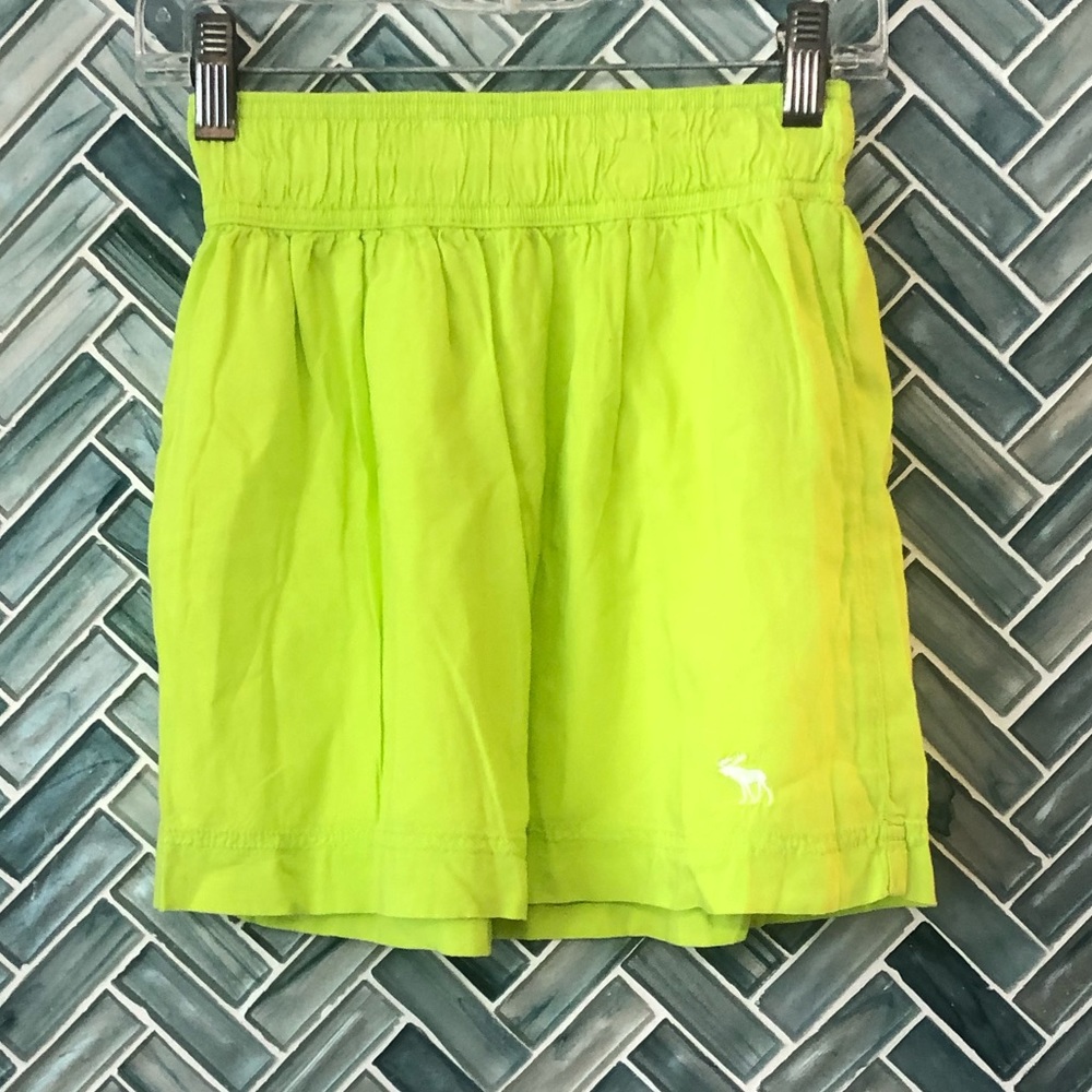 Girls Abercrombie Kids Large Chartreuse Skirt, EUC